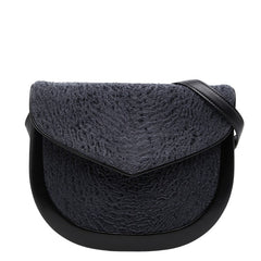 サンローラン ショルダーバッグ ブラック ネイビー レザー カラクール レディース SAINT LAURENT 【中古】