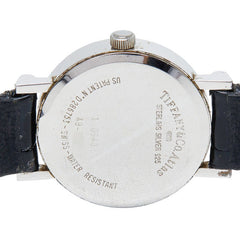 ティファニー アトラス 腕時計 L0640 クオーツ シルバー文字盤 SV925 シルバー レザー レディース TIFFANY&Co. 【中古】