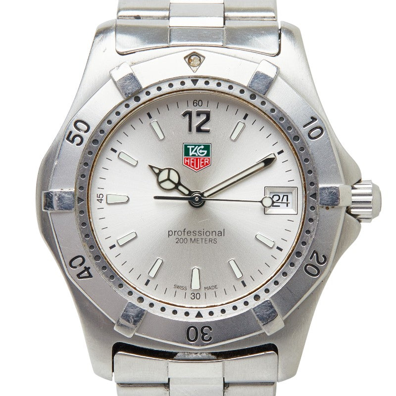 タグホイヤー プロフェッショナル 200ｍ 腕時計 WK1112-1 クオーツ シルバー文字盤 ステンレススチール メンズ TAG HEUER 【中古】