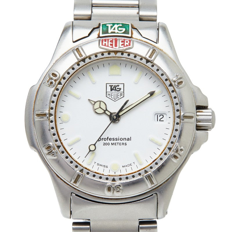 タグホイヤー プロフェッショナル 200m 腕時計 999.813A クオーツ ホワイト文字盤 ステンレススチール メンズ TAG HEUER 【中古】