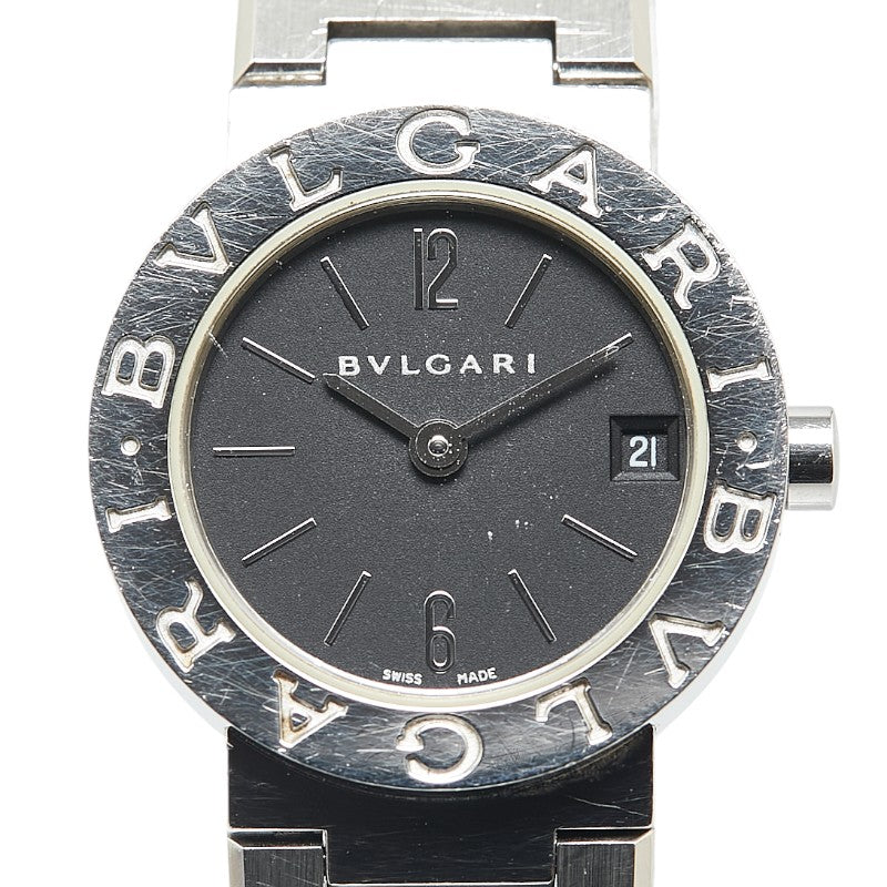ブルガリ ブルガリブルガリ 腕時計 BB23SS クオーツ ブラック文字盤 ステンレススチール レディース BVLGARI 【中古】