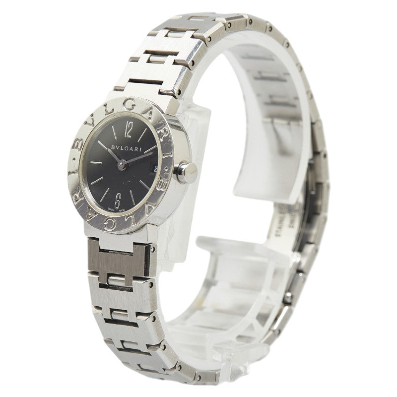 ブルガリ ブルガリブルガリ 腕時計 BB23SS クオーツ ブラック文字盤 ステンレススチール レディース BVLGARI 【中古】