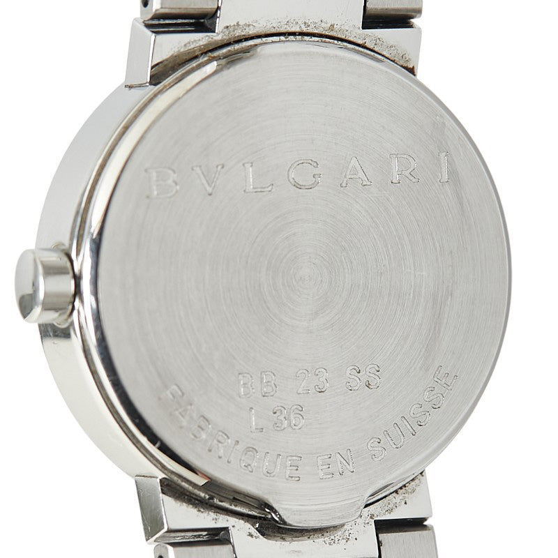 ブルガリ ブルガリブルガリ 腕時計 BB23SS クオーツ ブラック文字盤 ステンレススチール レディース BVLGARI 【中古】