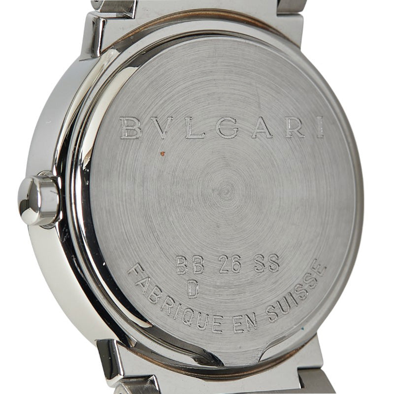 ブルガリ ブルガリブルガリ 腕時計 BB26SS クオーツ ブラック文字盤 ステンレススチール レディース BVLGARI 【中古】