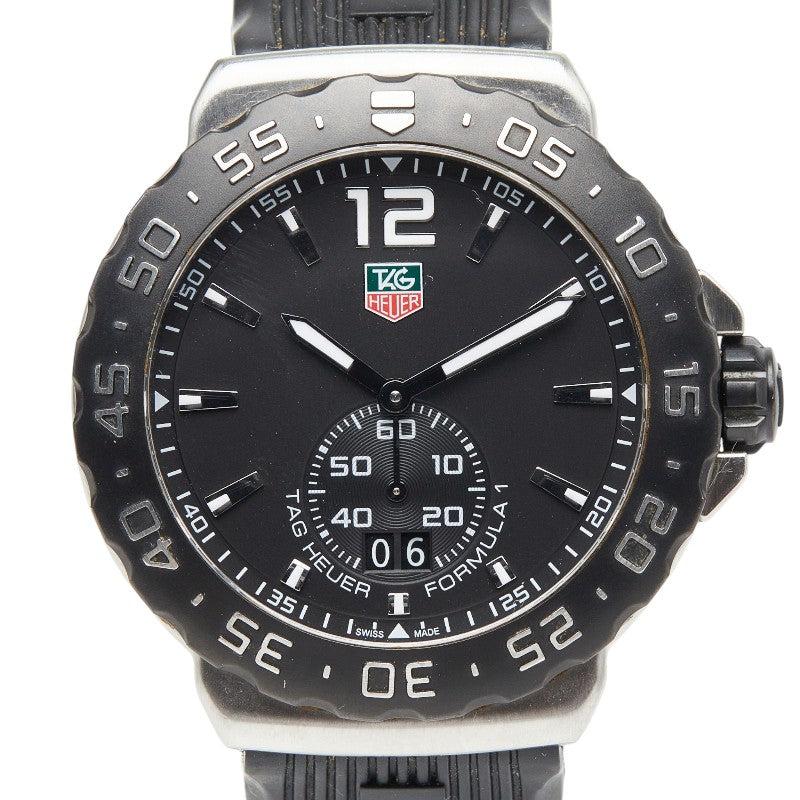 タグホイヤー フォーミュラー1 腕時計 WAU1110 クオーツ ブラック文字盤 ステンレススチール ラバー メンズ TAG HEUER 【中古】