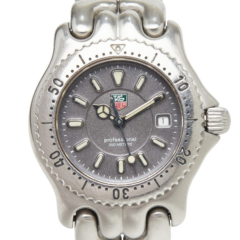 タグホイヤー プロフェッショナル セル 腕時計 WG1313-0 クオーツ グレー文字盤 ステンレススチール レディース TAG HEUER 【中古】