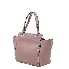 ヴァレンティノ ガラヴァーニ ロックスタッズ ハンドバッグ ショルダーバッグ 2WAY ピンク レザー レディース VALENTINO 【中古】