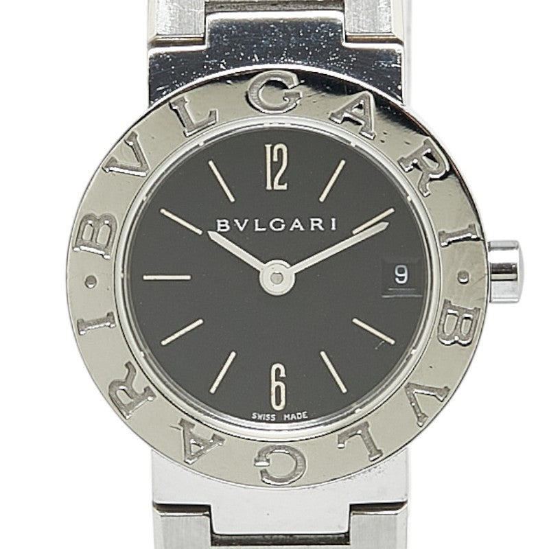 ブルガリ ブルガリブルガリ 腕時計 BB23SS クオーツ ブラック文字盤 ステンレススチール レディース BVLGARI 【中古】