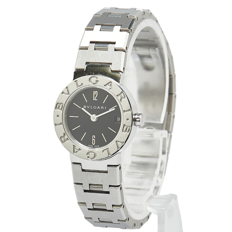 ブルガリ ブルガリブルガリ 腕時計 BB23SS クオーツ ブラック文字盤 ステンレススチール レディース BVLGARI 【中古】