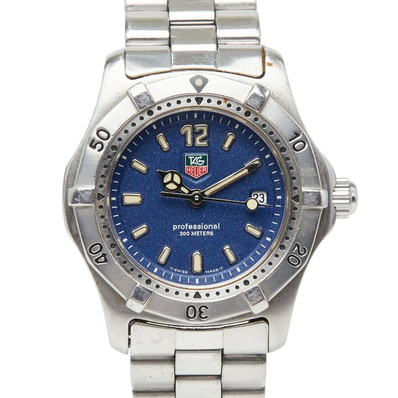 タグホイヤー プロフェッショナル 腕時計 WK1313 クオーツ ブルー文字盤 ステンレススチール レディース TAG HEUER 【中古】