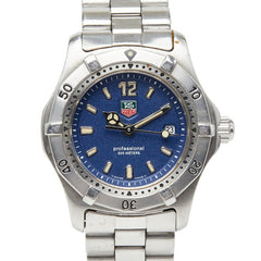 タグホイヤー プロフェッショナル 腕時計 WK1313 クオーツ ブルー文字盤 ステンレススチール レディース TAG HEUER 【中古】