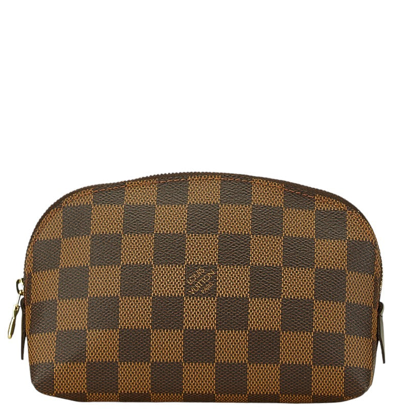 ルイ ヴィトン ダミエ ポシェット コスメティック PM ポーチ 化粧ポーチ N47516 ブラウン PVC レザー レディース LOUIS VUITTON 【中古】