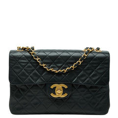シャネル ココマーク マトラッセ チェーン ショルダーバッグ ブラック レザー レディース CHANEL 【中古】