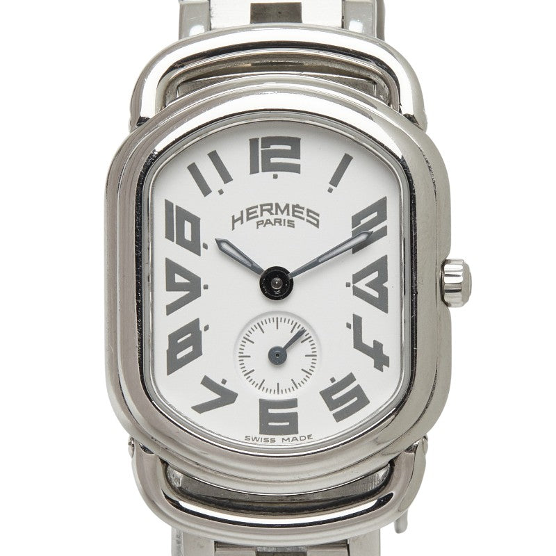 エルメス ラリー 腕時計 RA2.210 クオーツ ホワイト文字盤 ステンレススチール レディース HERMES 【中古】