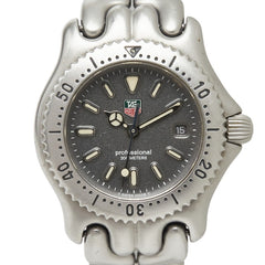 タグホイヤー プロフェッショナル セル 腕時計 S99.215 クオーツ グレー文字盤 ステンレススチール レディース TAG HEUER 【中古】