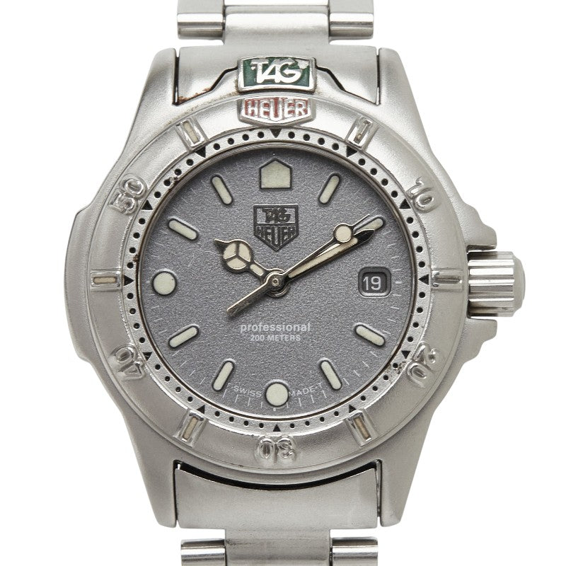 タグホイヤー プロフェッショナル セル 腕時計 999.208 クオーツ グレー文字盤 ステンレススチール レディース TAG HEUER 【中古】