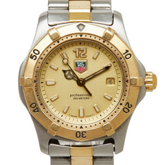 タグホイヤー プロフェッショナル セル 腕時計 WK1321 クオーツ ゴールド文字盤 ステンレススチール レディース TAG HEUER 【中古】