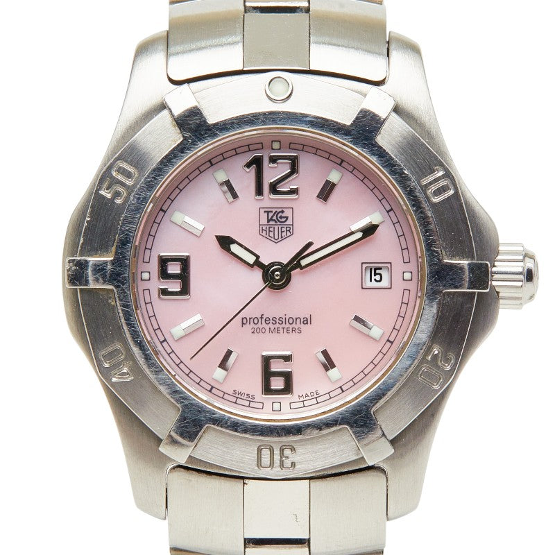 タグホイヤー 2000シリーズ エクスクルーシブ 腕時計 WN1319 クオーツ ピンク文字盤 ステンレススチール レディース TAG HEUER 【中古】