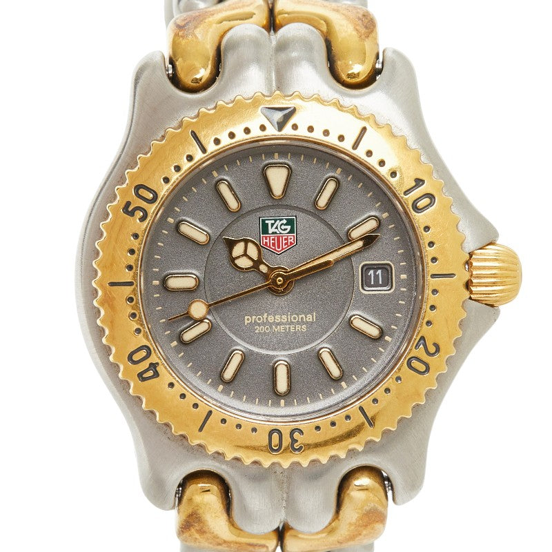 タグホイヤー プロフェッショナル セル 腕時計 WG1320-0 クオーツ グレー文字盤 ステンレススチール レディース TAG HEUER 【中古】