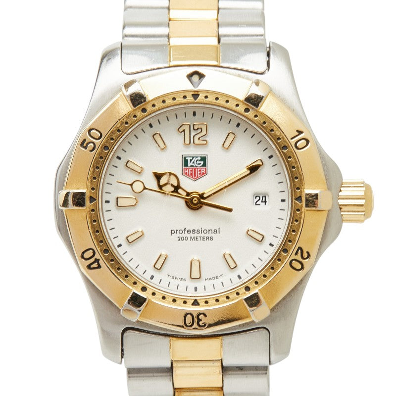 タグホイヤー プロフェッショナル セル 腕時計 WK1320 クオーツ ホワイト文字盤 ステンレススチール レディース TAG HEUER 【中古】