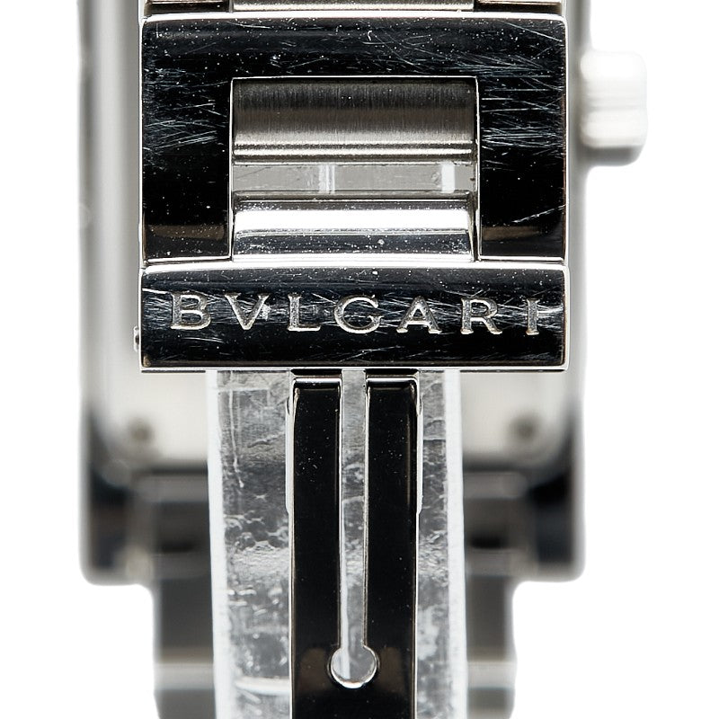 ブルガリ レッタンゴロ 腕時計 RT39S クオーツ ホワイト文字盤 ステンレススチール レディース BVLGARI 【中古】