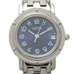 エルメス クリッパー 腕時計 CL4.210 クオーツ ネイビー文字盤 ステンレススチール レディース HERMES 【中古】