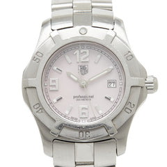 タグホイヤー エクスクルーシブ デイト 腕時計 WN1319 クオーツ ピンク文字盤 ステンレススチール レディース TAG HEUER 【中古】