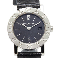 ブルガリ ブルガリブルガリ デイト 腕時計 BB26SL クオーツ ブラック文字盤 ステンレススチール レディース BVLGARI 【中古】