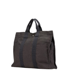 エルメス エールラインMM トートバッグ グレー キャンバス レディース HERMES 【中古】