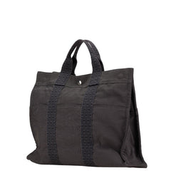 エルメス エールラインMM トートバッグ グレー キャンバス レディース HERMES 【中古】