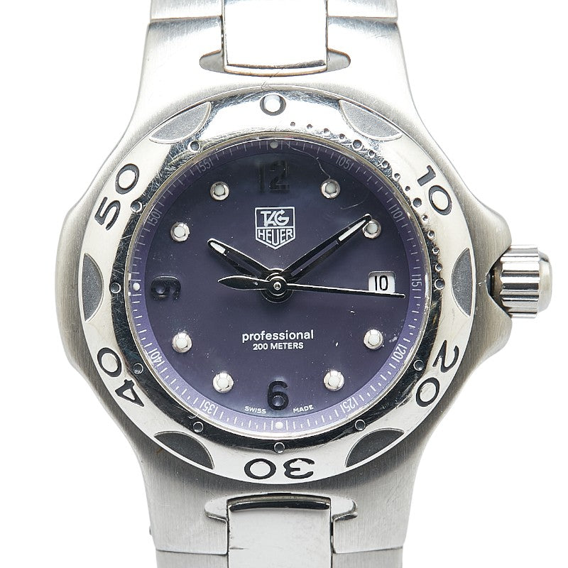 タグホイヤー プロフェッショナル キリウム 腕時計 WL131A クオーツ パープル文字盤 ステンレススチール レディース TAG HEUER 【中古】