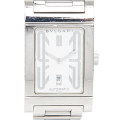 ブルガリ レッタンゴロ 腕時計 RT45S 自動巻き ホワイト文字盤 ステンレススチール メンズ BVLGARI 中古