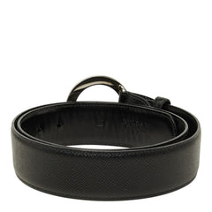 ブルガリ サークル ロゴ バックル ベルト サイズ110/44 ブラック レザー メタル メンズ BVLGARI 中古