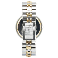 エルメス プロフィール 腕時計 クオーツ ホワイト文字盤 ステンレススチール メンズ HERMES 【中古】