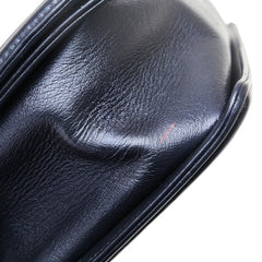 シャネル マトラッセ ボーイシャネル25 ショルダーバッグ ネイビー ゴールド レザー レディース CHANEL 【中古】