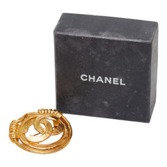 シャネル ココマーク ヴィンテージ ブローチ 94P ゴールド メッキ レディース CHANEL 中古