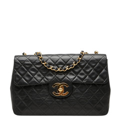 シャネル ココマーク マトラッセ チェーン ショルダーバッグ ブラック ラムスキン レディース CHANEL 中古