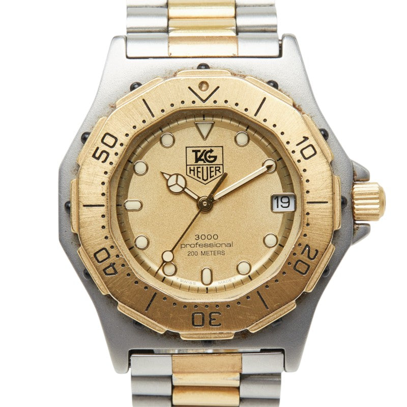 タグホイヤー プロフェッショナル 3000 腕時計 935.413 クオーツ ゴールド文字盤 ステンレススチール メンズ TAG HEUER 中古