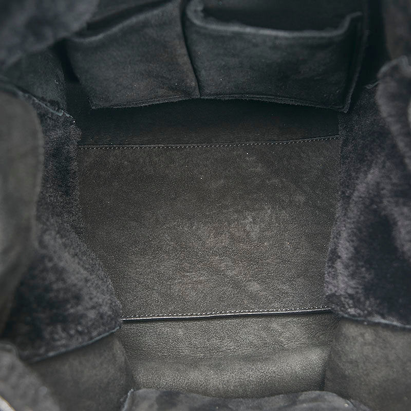バレンシアガ ムートン ハンドバッグ トートバッグ ブラック ムートン レザー レディース BALENCIAGA 【中古】