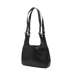 フェンディ FFロゴ ショルダーバッグ ブラック レザー レディース FENDI 中古