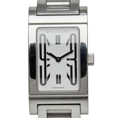 ブルガリ レッタンゴロ 腕時計 RT39S クオーツ ホワイト文字盤 ステンレススチール レディース BVLGARI 中古