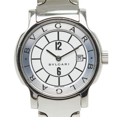 ブルガリ ソロテンポ 腕時計 ST29S クオーツ ホワイト文字盤 ステンレススチール レディース BVLGARI 中古