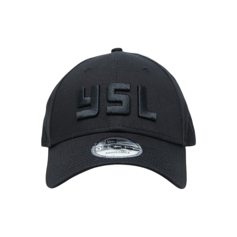 サンローラン × NEW ERA ニューエラ YSLロゴ キャップ 帽子 サイズ:ONE SIZE 677333 ブラック コットン レディース SAINT LAURENT 中古