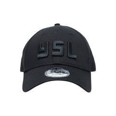 サンローラン × NEW ERA ニューエラ YSLロゴ キャップ 帽子 サイズ:ONE SIZE 677333 ブラック コットン レディース SAINT LAURENT 中古