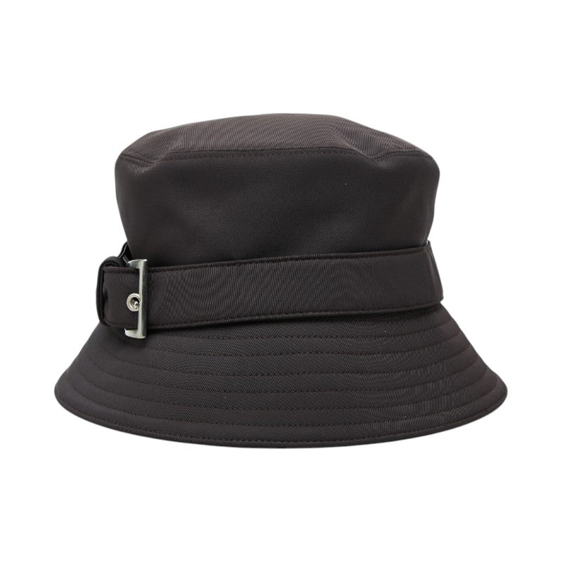 プラダ バケットハット サイズ:M ブラウン ナイロン レディース PRADA 中古