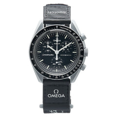 オメガ × Swatch スウォッチ スピードマスター ムーンスウォッチ ミッション トゥ ザ ムーン 腕時計 SO33M100 クオーツ ブラック文字盤 ナイロン バイオセラミック メンズ OMEGA 【中古】