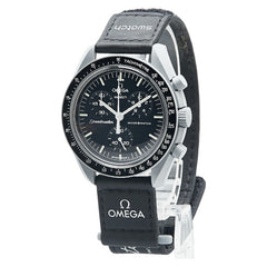 オメガ × Swatch スウォッチ スピードマスター ムーンスウォッチ ミッション トゥ ザ ムーン 腕時計 SO33M100 クオーツ ブラック文字盤 ナイロン バイオセラミック メンズ OMEGA 【中古】