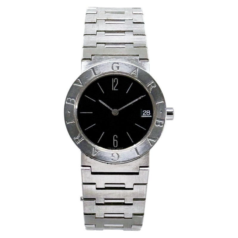 ブルガリ ブルガリブルガリ 腕時計 BB30SS クオーツ ブラック文字盤 ステンレススチール レディース BVLGARI 【中古】