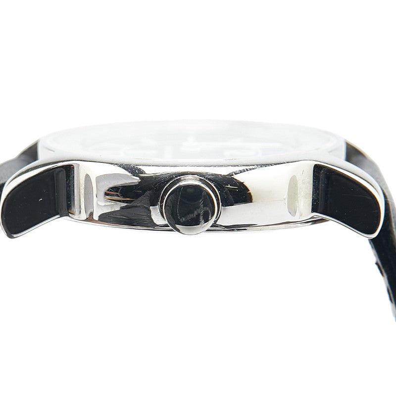 ブルガリ ソロテンポ 腕時計 ST29S クオーツ ブラック文字盤 ステンレススチール レザー レディース BVLGARI 【中古】