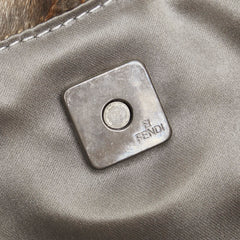 フェンディ トートバッグ ハンドバッグ ブラウン ホワイト ファー レザー レディース FENDI 【中古】